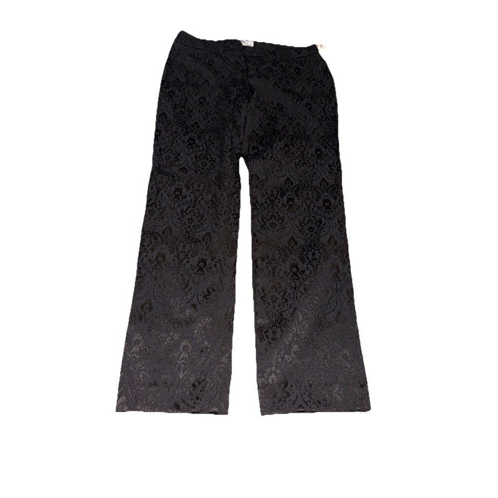 Old Navy The Diva Women's Size 6 Black Skinny‎ Ankle Flat Front Floral Pants NWT